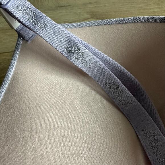 PINK Victoria's Secret Wear Everywhere Super Push Up Bra Purple Shimmer 38B - Picture 9 of 11